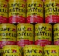Cans of coffee in front of an Inwood grocery store.