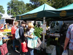 Fresh veggies at the farmer's market in Inwood, New York City.