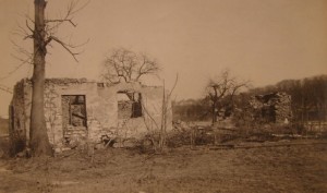 Nagle farmhouse after fire in 1904 