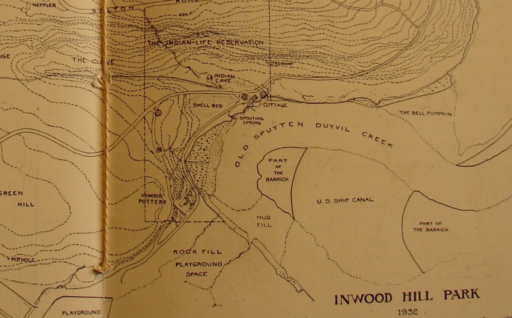 1932 Map of Inwood Hill Park 1932 Map of Inwood Hill Park. Note location of Pottery Studio.