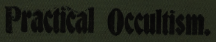 Practical Occultism title Practical Occultism title