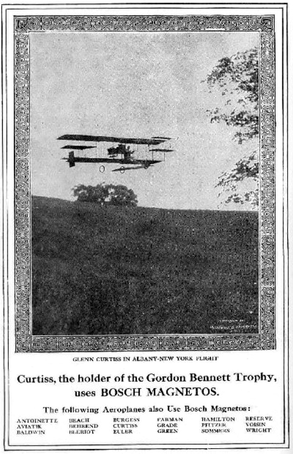 Inwood Hill Takeoff curtiss-bosch Photo of Glenn Curtiss' breathtaking takeoff from a hill on the Isham property in northern Manhattan.