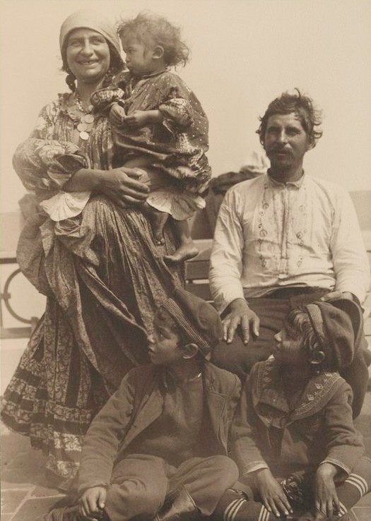 Gypsy family at Ellis Island circa 1905 