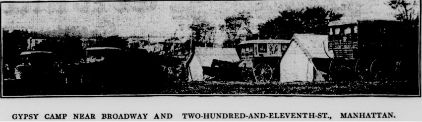 Photo of Inwood gypsy camp from Oct. 30, 1904 NY Tribune Photo of Inwood gypsy camp from Oct. 30, 1904 NY Tribune