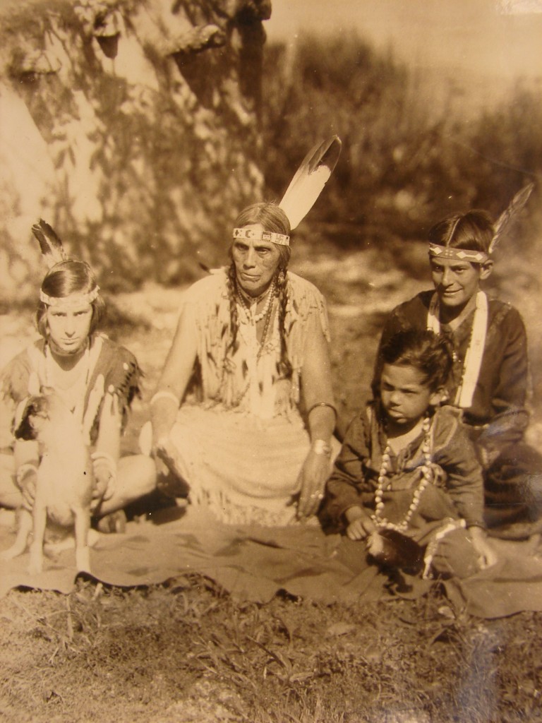 Princess Naomie and her grandchildren in 1930's photo taken by Reginald Bolton.