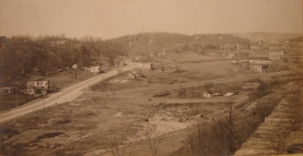 Turn of the century view of the Inwood Valley looking north from Fort George before real estate development transforms the landscape, NY-HS.