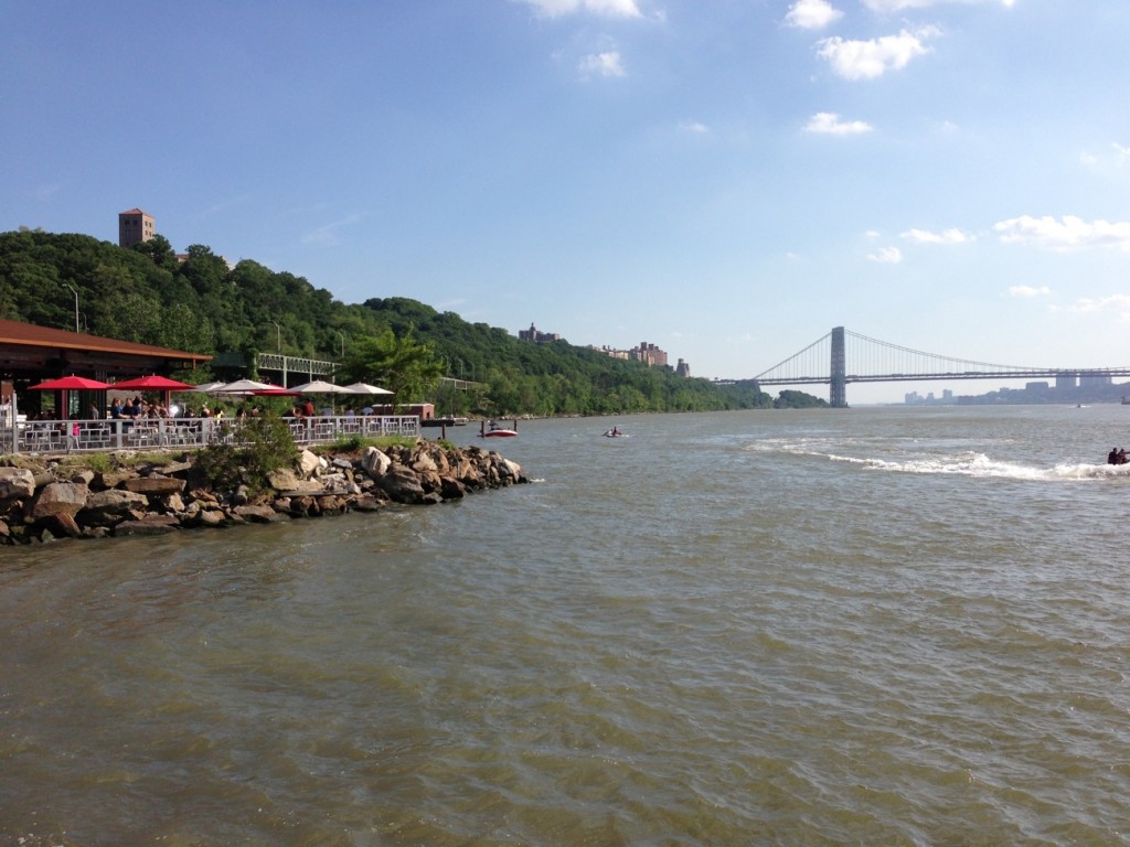 Site of the old Dyckman Street ferry terminal on the Hudson River in 2013. Currently home to "La Marina."