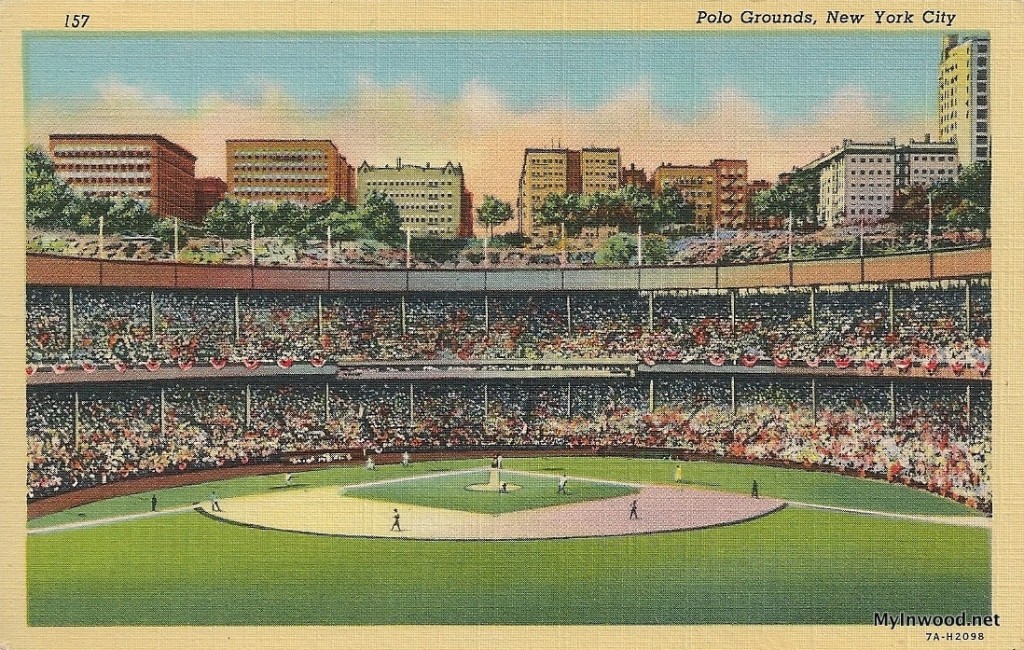Polo Grounds, 1942 postcard. Polo Grounds, 1942 postcard.