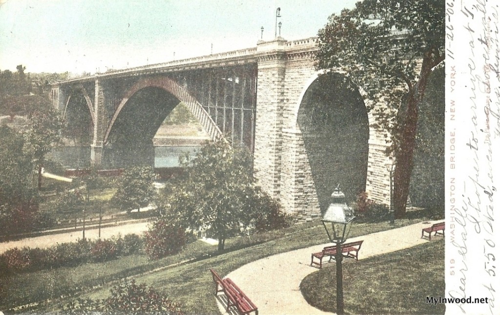 Washington Bridge postcard, 1907. Washington Bridge postcard, 1907.