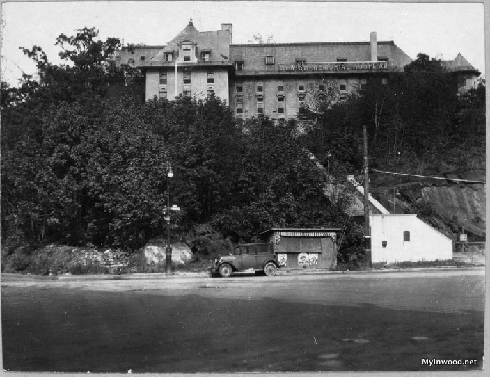 1934 photo of the Jewish Memorial Hospital on Dyckman Street and Bolton Road.
