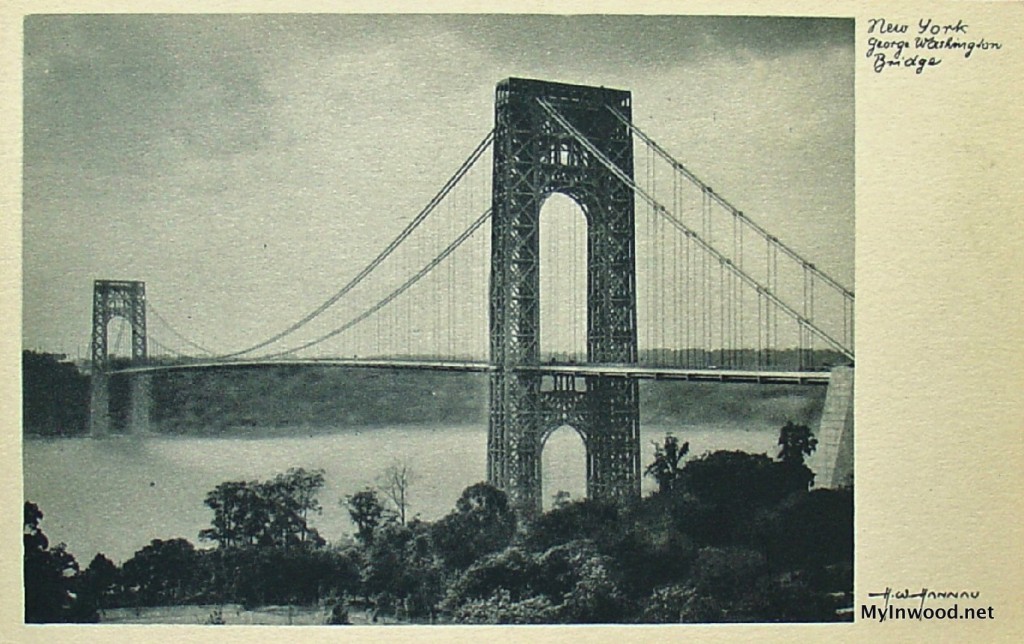 George Washington Bridge by photographer photographer H. W. Hannau. George Washington Bridge by photographer photographer H. W. Hannau.