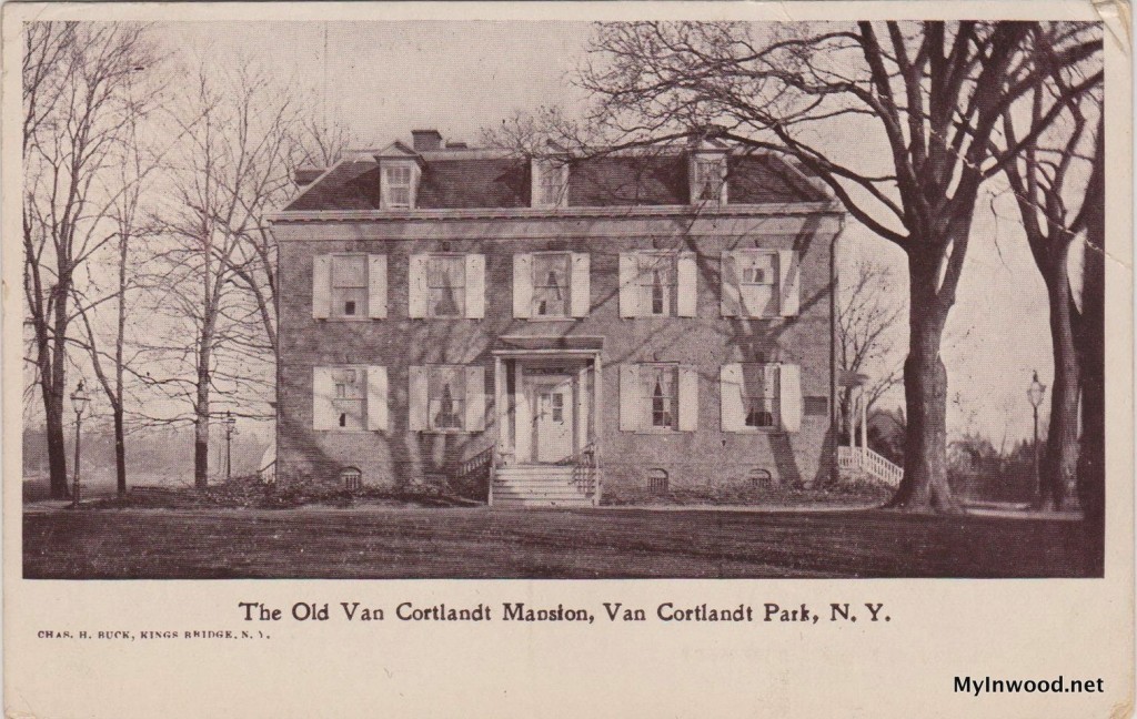Van Cortlandt Mansion in postcard by Charles H. Buck