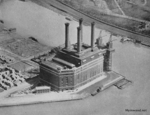 Sherman Creek power plant. (Source: Generating Stations: Hell Gate and Sherman Creek, The United Electric Lights & Power Company, 1926, collection of Cole Thompson)