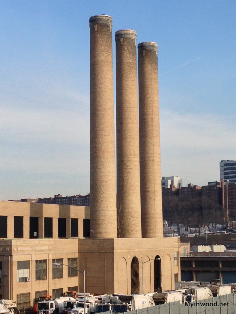 Inwood's 215th Street incinerator plant. Inwood's 215th Street incinerator plant.