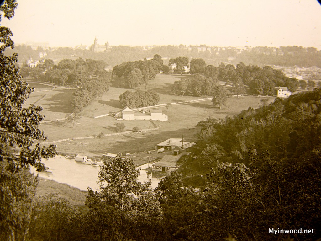 Isham Estate, the Isham home is located at the rear center of the lawn. (Circa 1905 photo courtesy of Don Rice.)