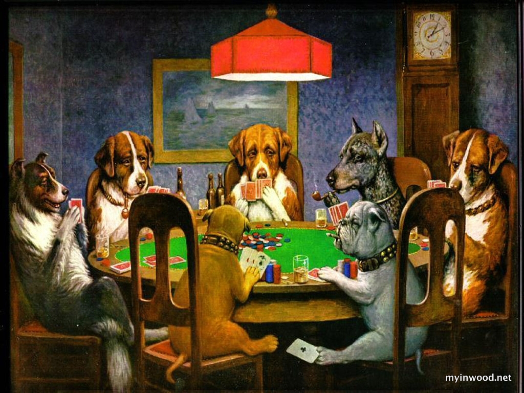 arthur sarnoff dogs playing pool