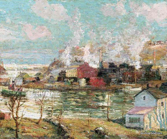 Spuyten Duyvil Creek, Ernest Lawson, 1914.