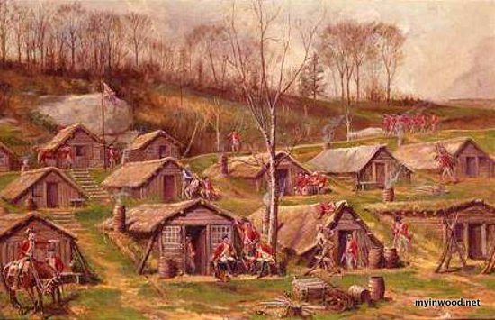 John Ward Dunsmore (1856 – 1945) Hut Camp of the 17th Regiment on Inwood Hill, NYC.