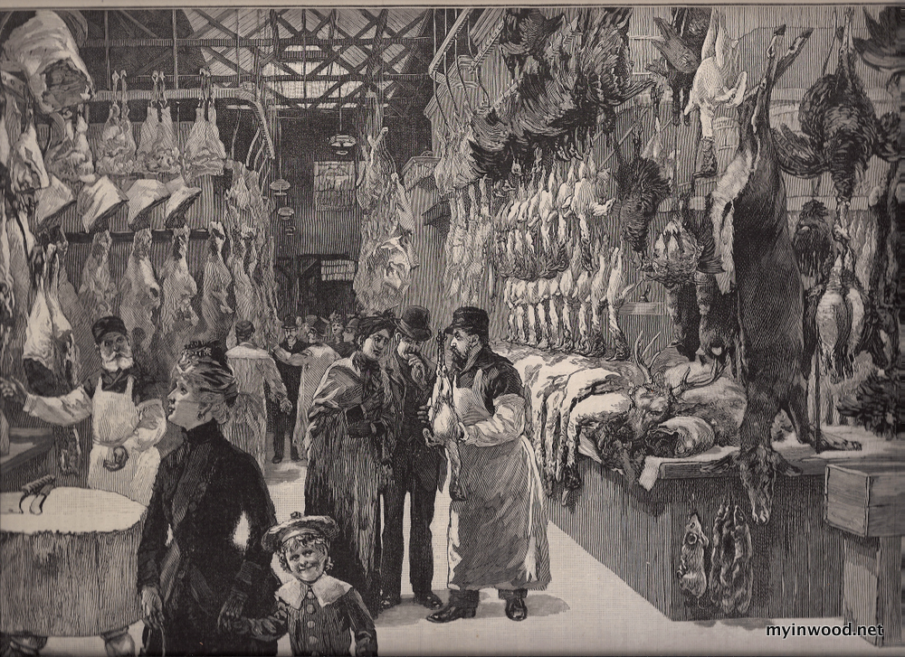 Washington Market, 1885 Harper's Weekly.