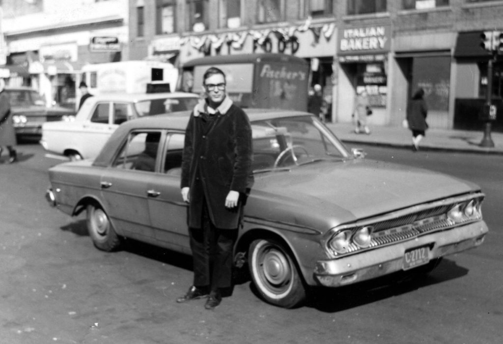 Sample Contribution: Herbert Maruska with his rambler on Dyckman Street in 1965.