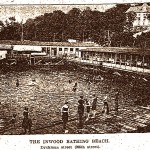 Located next to an open sewer the Inwood Bathing Beach at Dyckman Street at the Hudson River was a seasonal favorite.  Photo from 1906.