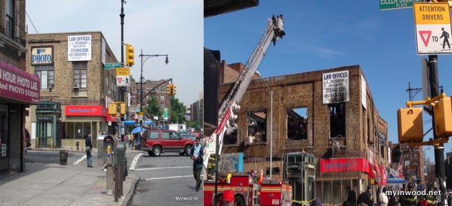 West 207th Street and Broadway. Before and After.