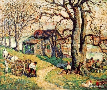 The Old Tulip Tree, Ernest Lawson.