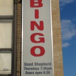Bingo sign from Good Shepherd in 2008