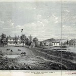 Nagle Farm just north of today’s 213th Street, in  1861 sketch, NYPL.