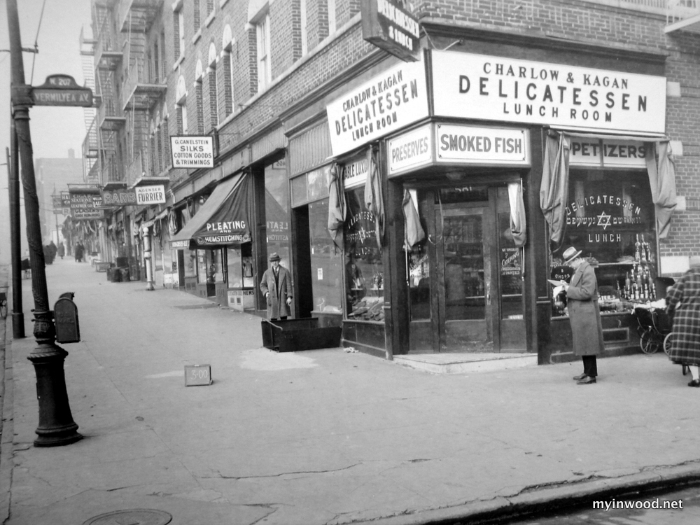 Charlow and Kagan Delicatessen, West 207th Street and Vermliyea, 1926.