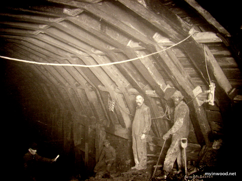 Fort George tunnel, 1904, NYHS.