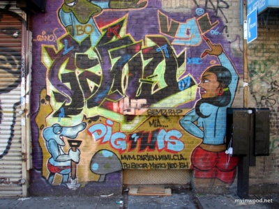 Grafitti east of Broadway, 2011. Inwood, NYC Graffiti