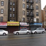 Half block of abandoned storefronts on Thayer Street and Broadway in 2014.  Now the Tryon Public House.