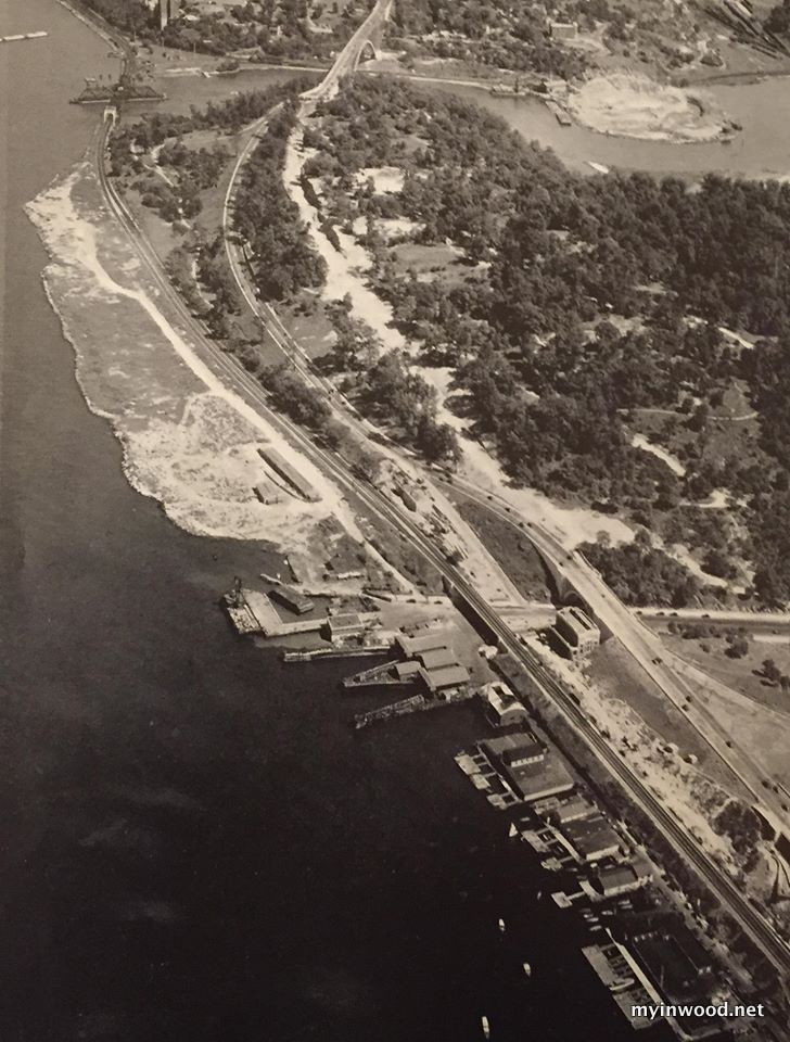 Inwood Hill, Dyckman Street Ferry Terminal to center, 1937.