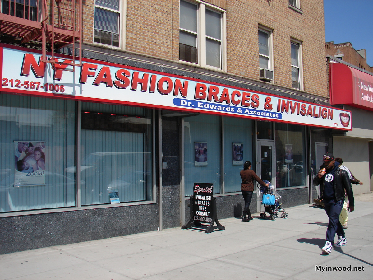 NY Fashion Braces, 4779 Broadway. Closed in 2015.