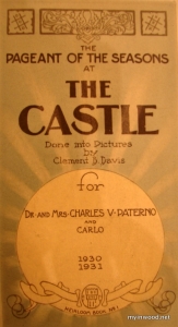 Title page from Paterno's brag book, "The Castle."