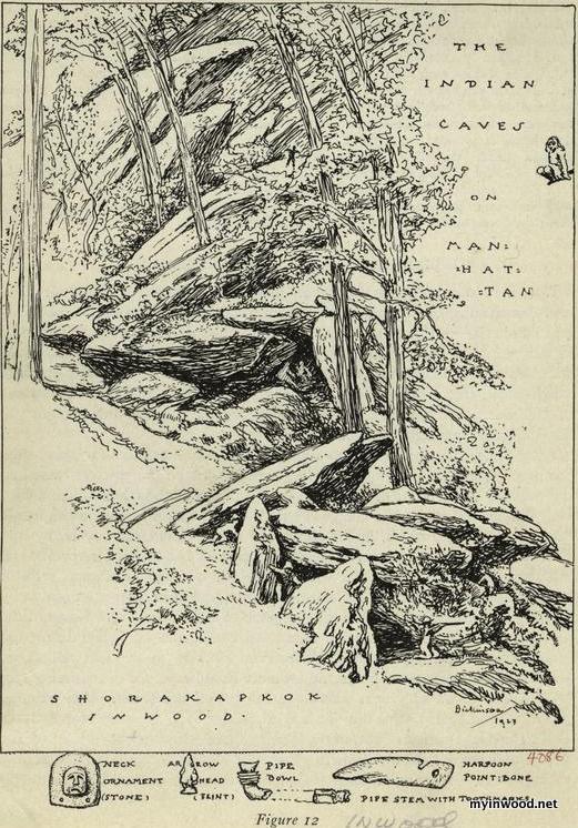 Robert L. Dickenson, Indian Caves on Manhattan, 1923.