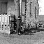 Detail of girl in front of the Nagle Home, also called The Century House, 213th Street and the Harlem River, 1892, Photo by Ed Wenzel