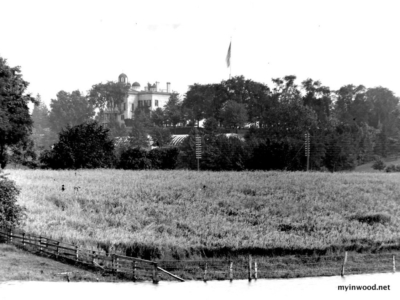 Last Field of Grain on Manhattan Island, Seaman Mansion in background, 1895, Photo by Ed Wenzel.