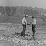 William Calver and Dr. E. H. Hill Exploring Inwood shell pits, 1904, Photo by Ed Wenzel