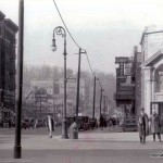 Movie Theater 207th Street & Amsterdam Avenue view West towards Post Avenue and Broadway in 1928- from rays barbershop