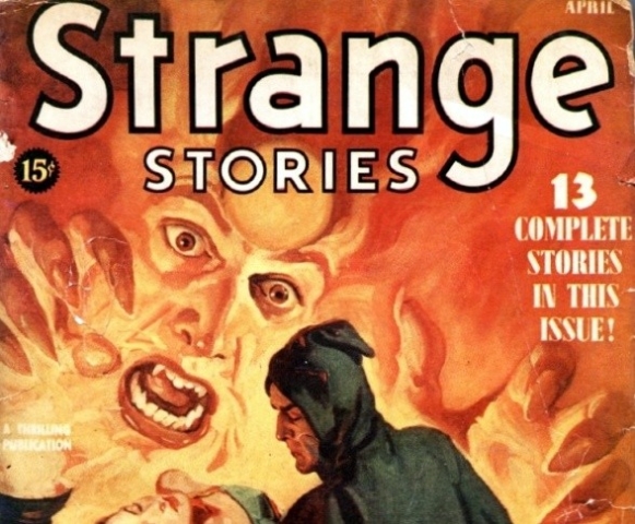 Strange Stories, cover art by Rudolph Belarski.