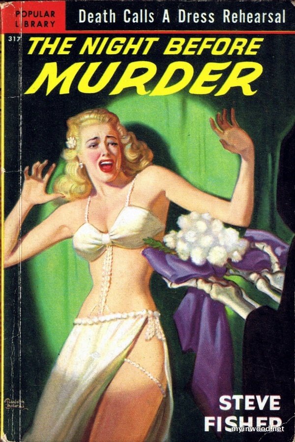 The Night Before Murder, cover art by Rudolph Belarski.
