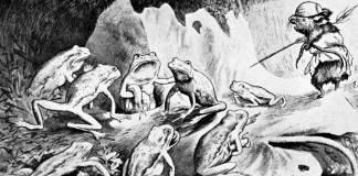 Frogs from the War between the frogs and mice, Theodor Kittelsen 1885
