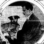 Arthur Plumb posing with family pet, New York Press, November 3,  1912