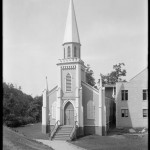 Dyckman Street and Broadway. Old Mt. Washington Presbyterian Church, 1915, Wurts Brothers, Source MCNY