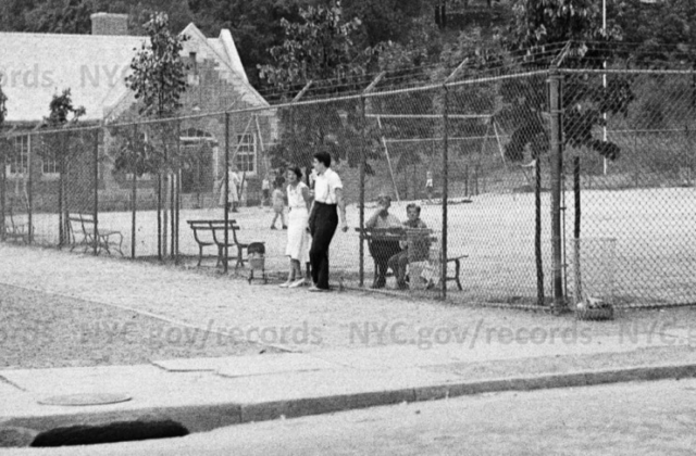 Inwood Hill Park, Play area and comfort station opens on Dyckman Street near Payson Avenue, August 8, 1934, Source NY Municipal Archives.