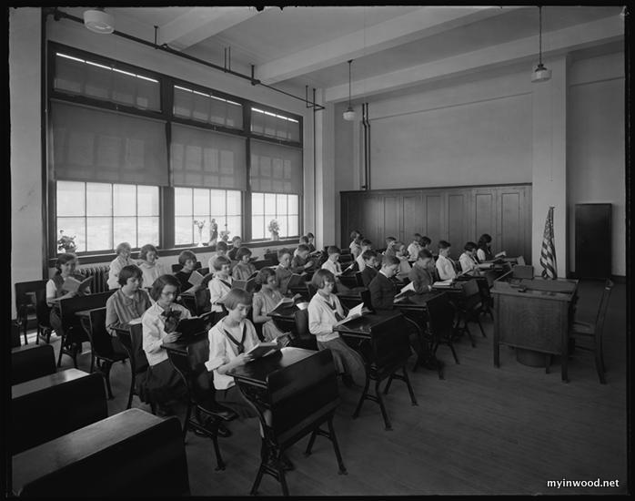 School of the Good Shepherd, classroom, interior, 1925, Wurts Brothers, Source: MCNY.
