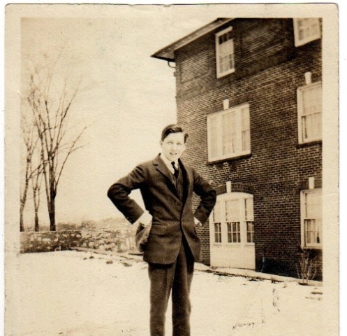 Standing next to the Hurst house on West 215th Street and Park Terrace East, 1920's,  courtesy of Hurst family.