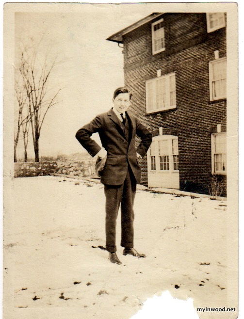 Standing next to the Hurst house on West 215th Street and Park Terrace East, 1920's,  courtesy of Hurst family.